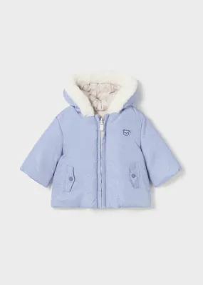 2410- Reversible coat for newborn boy - Winterblue