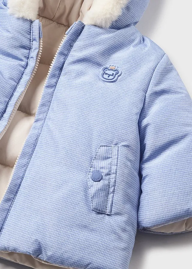 2410- Reversible coat for newborn boy - Winterblue