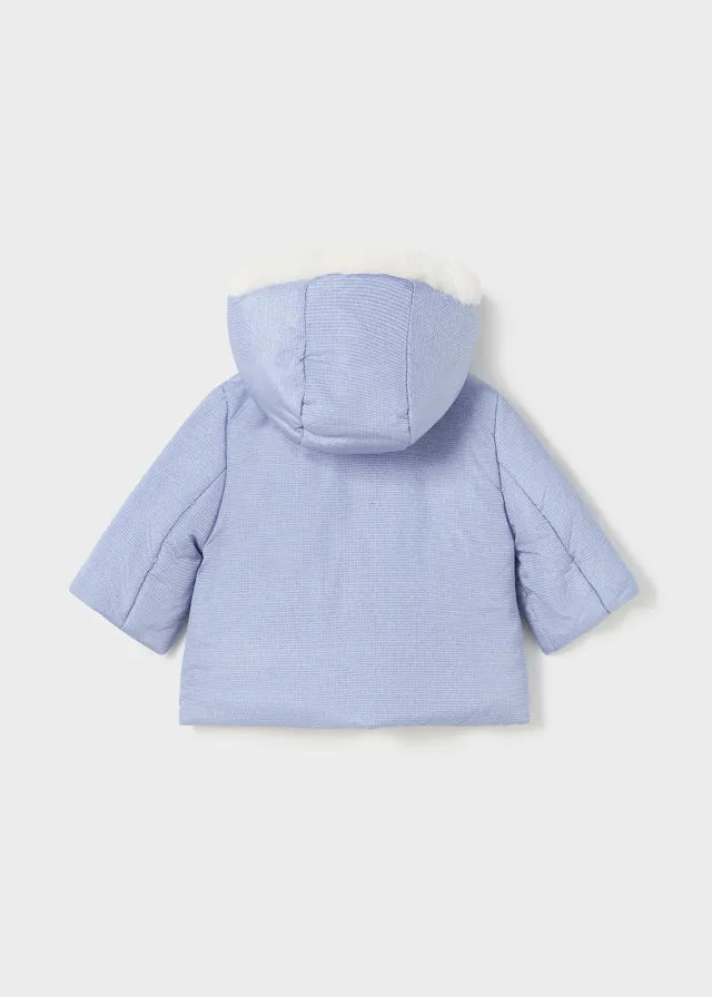 2410- Reversible coat for newborn boy - Winterblue