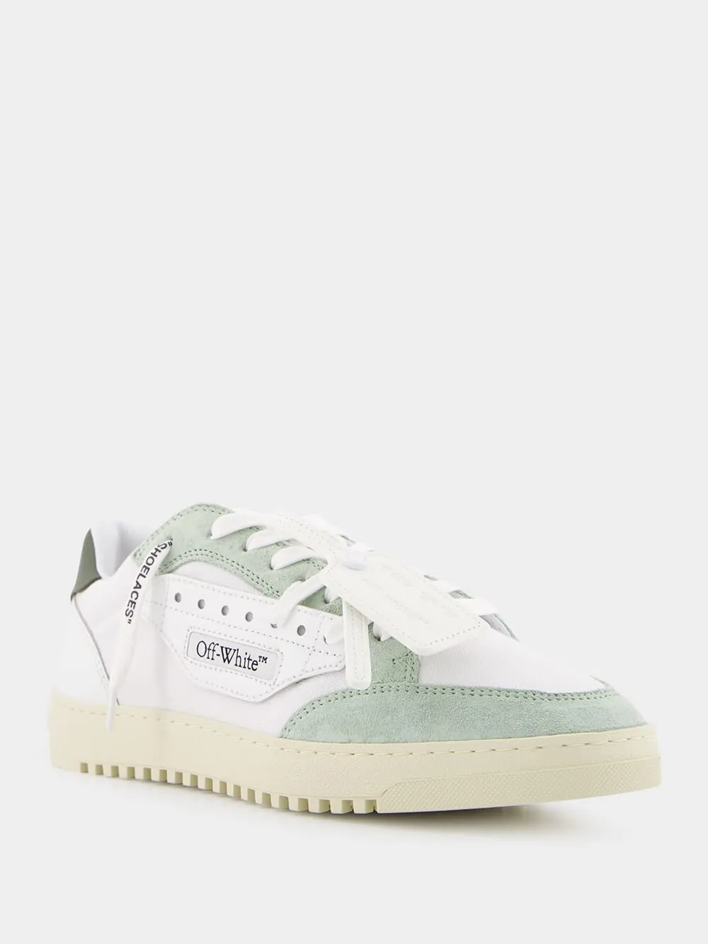 5.0 Panelled Canvas Green Sneakers