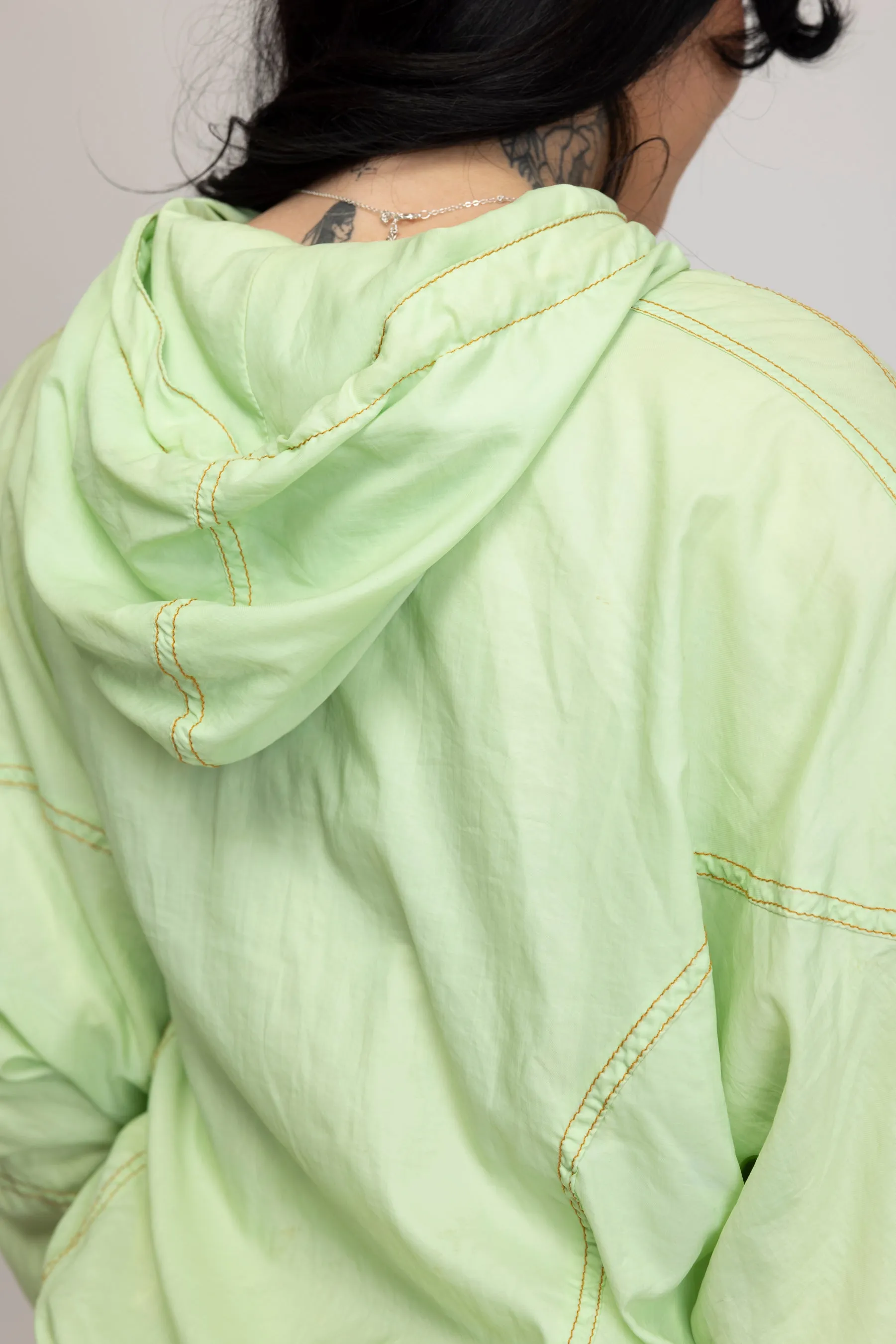 90's Lime Green Track Jacket M/L