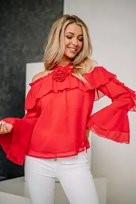 Accept This Rose Off Shoulder Top