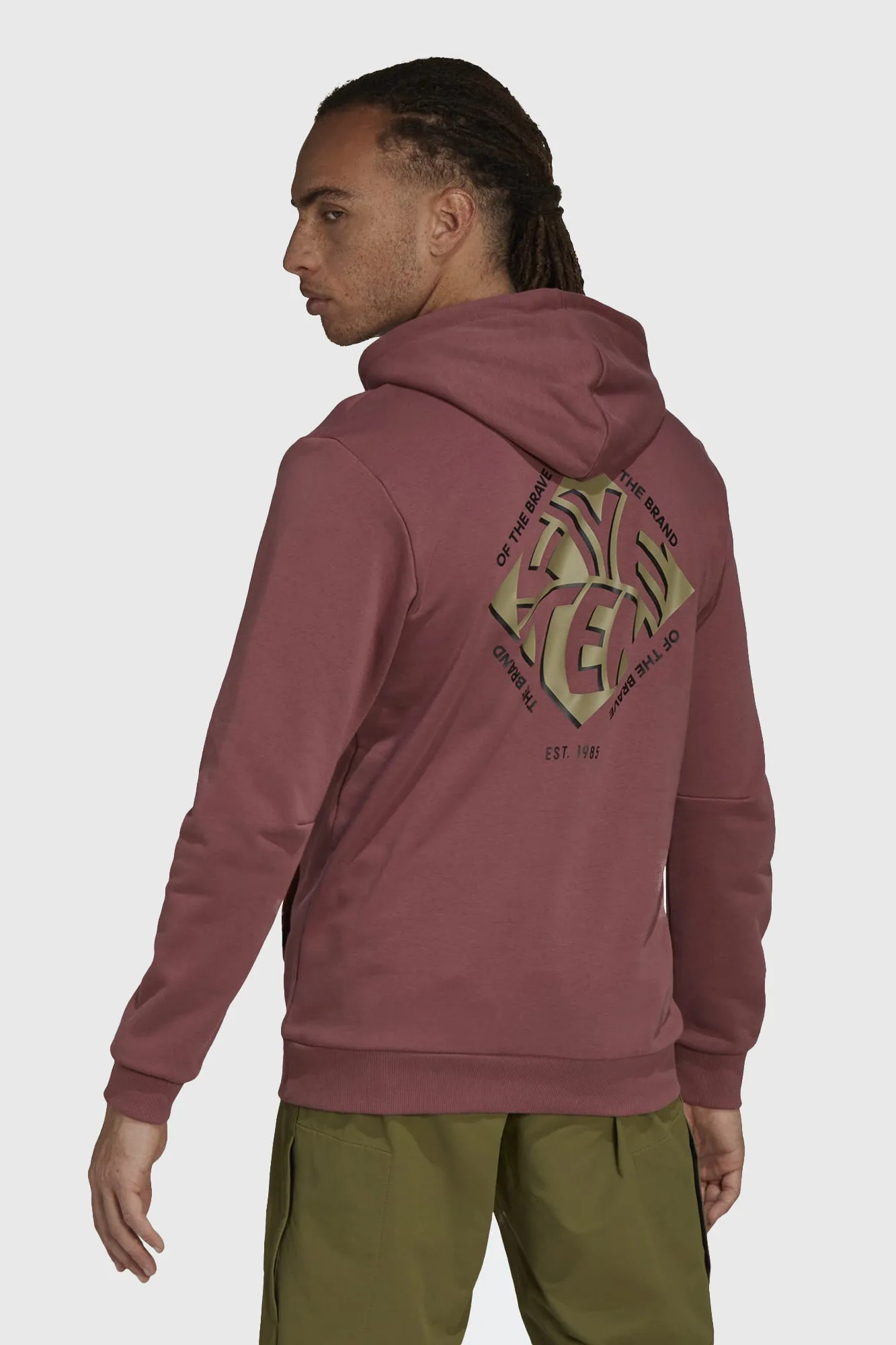 Adidas Five Ten GFX Hoodie - Quiet Crimson