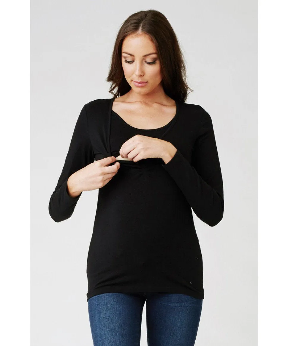 Ali Up/Down Nursing Top - Black