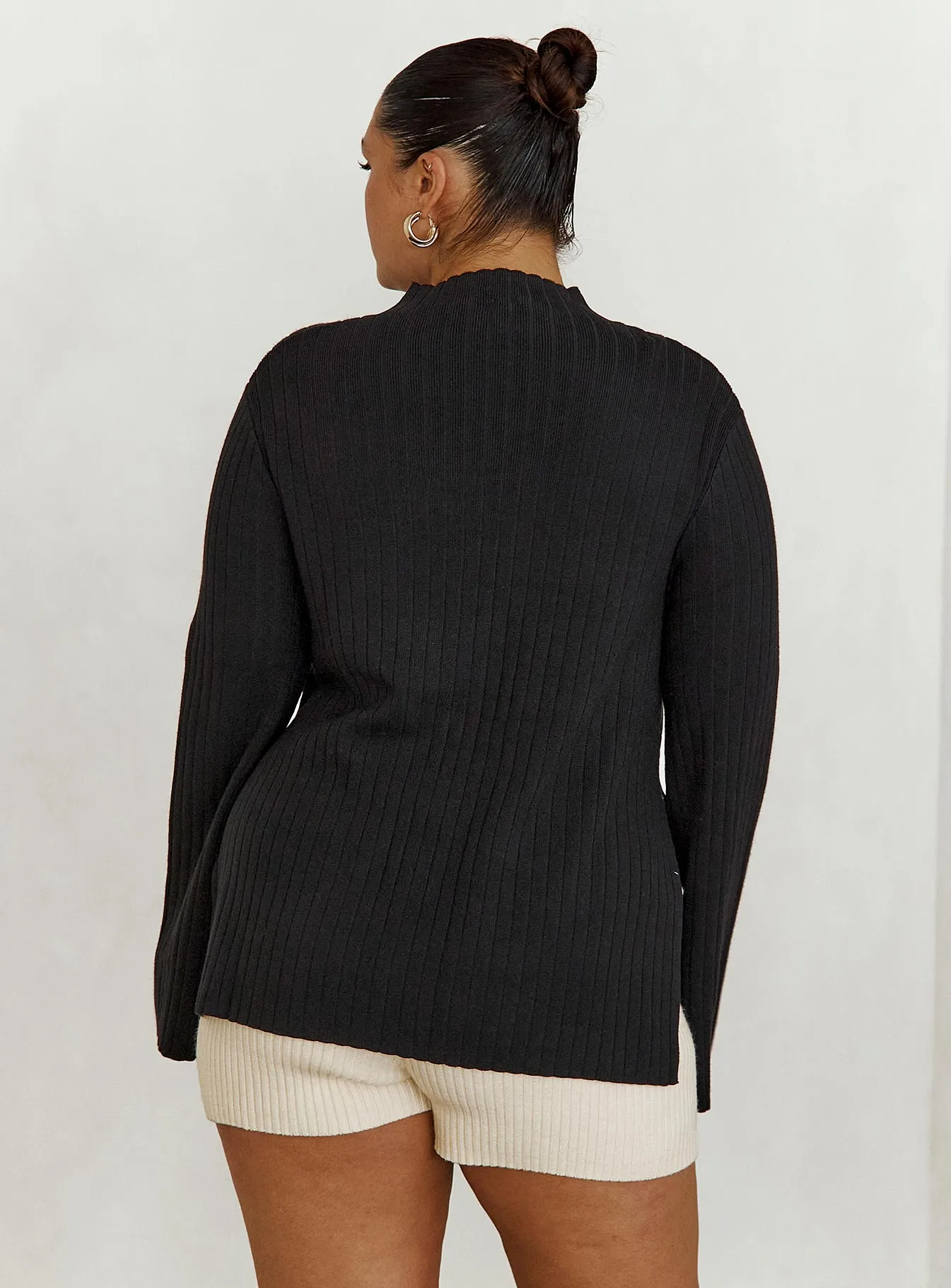 Allen Ribbed Sweater Black Curve