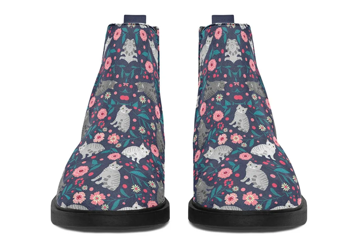 American Shorthair Cat Flower Neat Vibe Boots