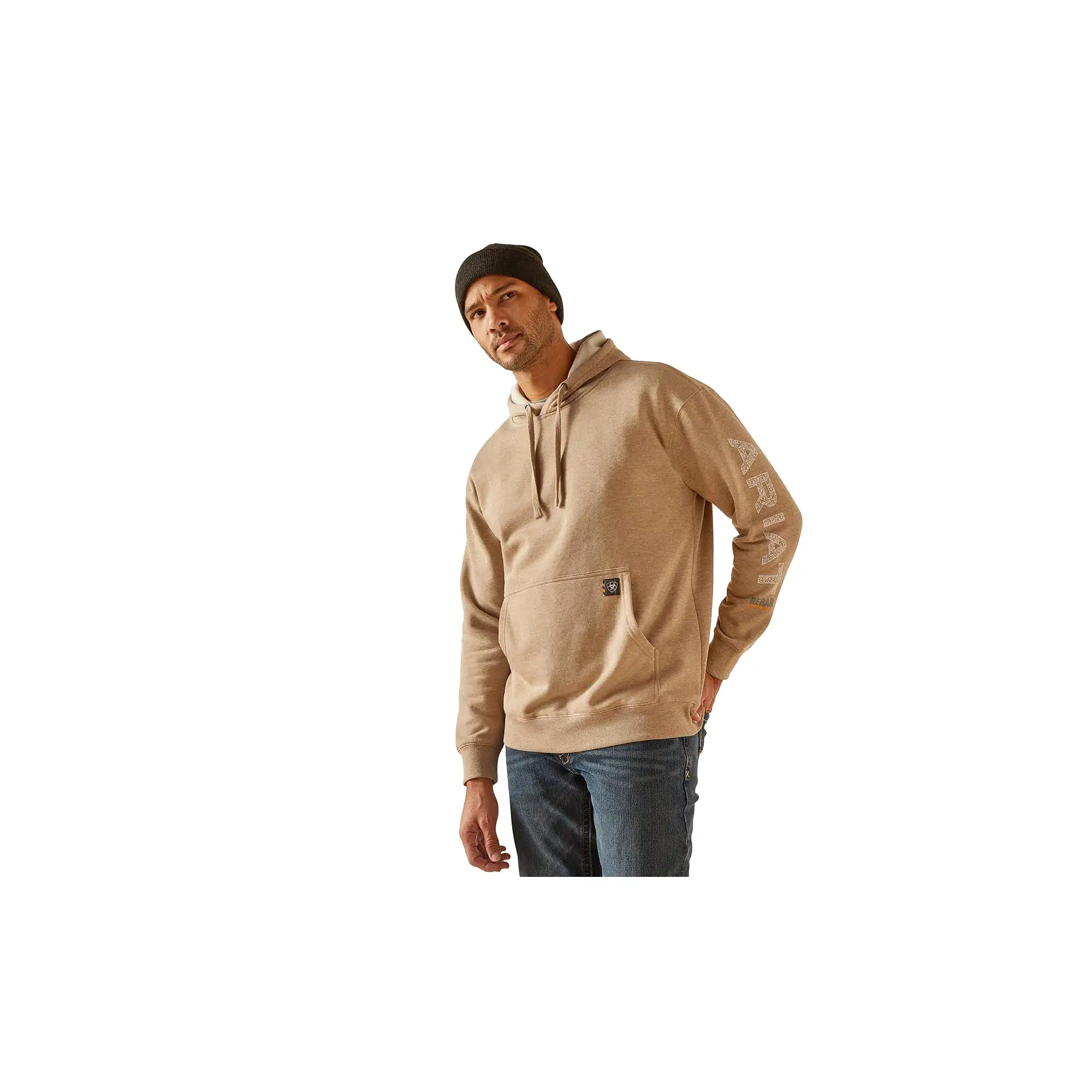 Ariat Rebar Roughneck Pullover Hoodie Oatmeal Heather