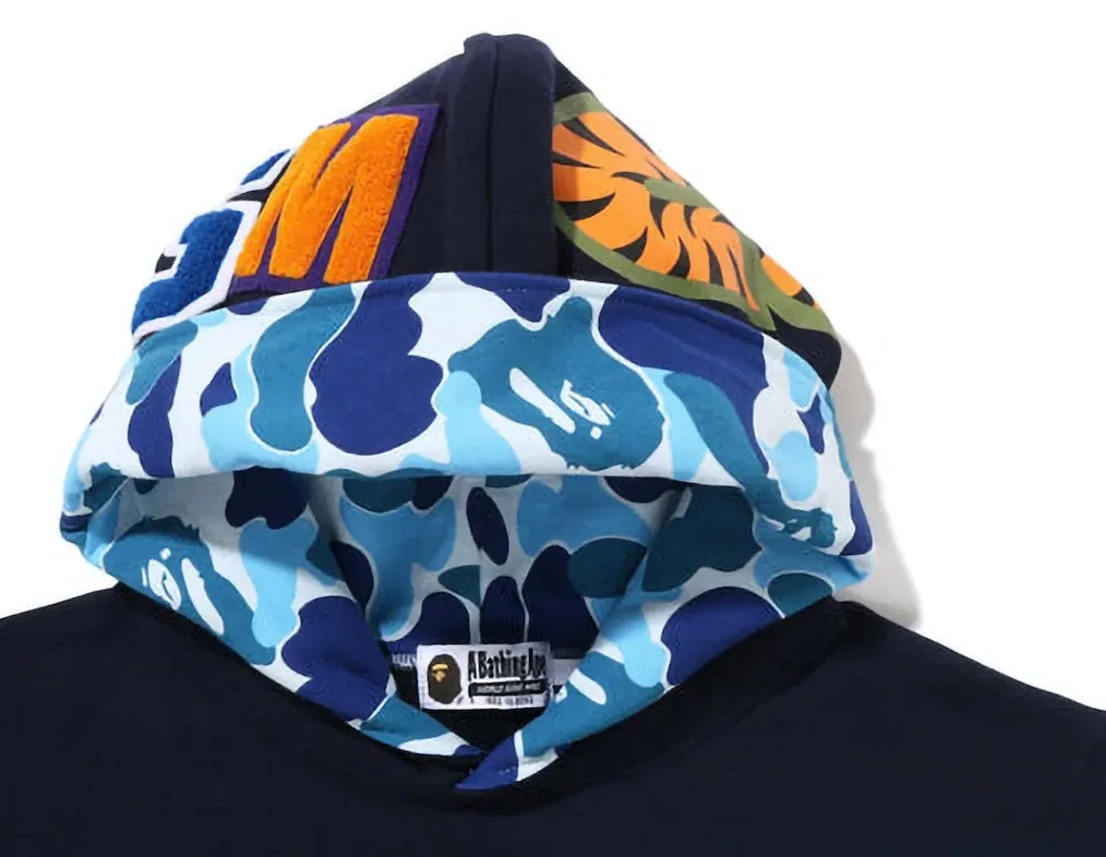 BAPE SHARK PULLOVER HOODIE NAVY