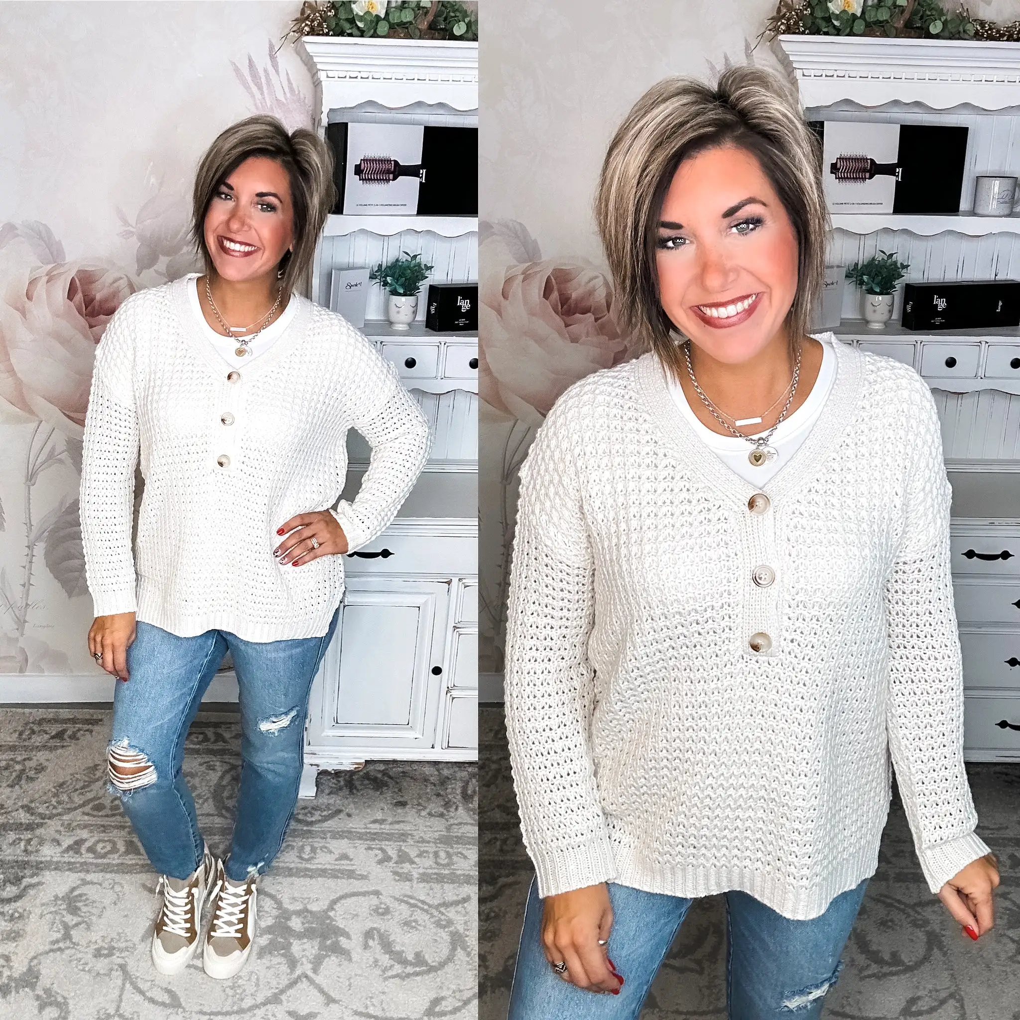 Best of My Heart Henley Sweater