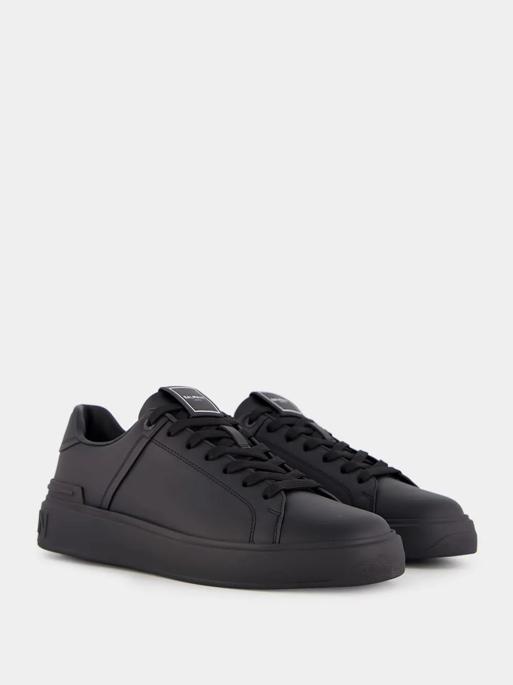 Black B-Court Leather Sneakers