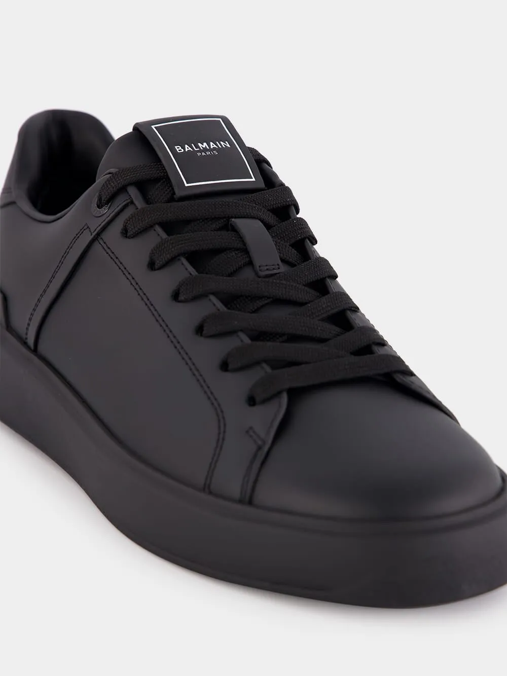 Black B-Court Leather Sneakers