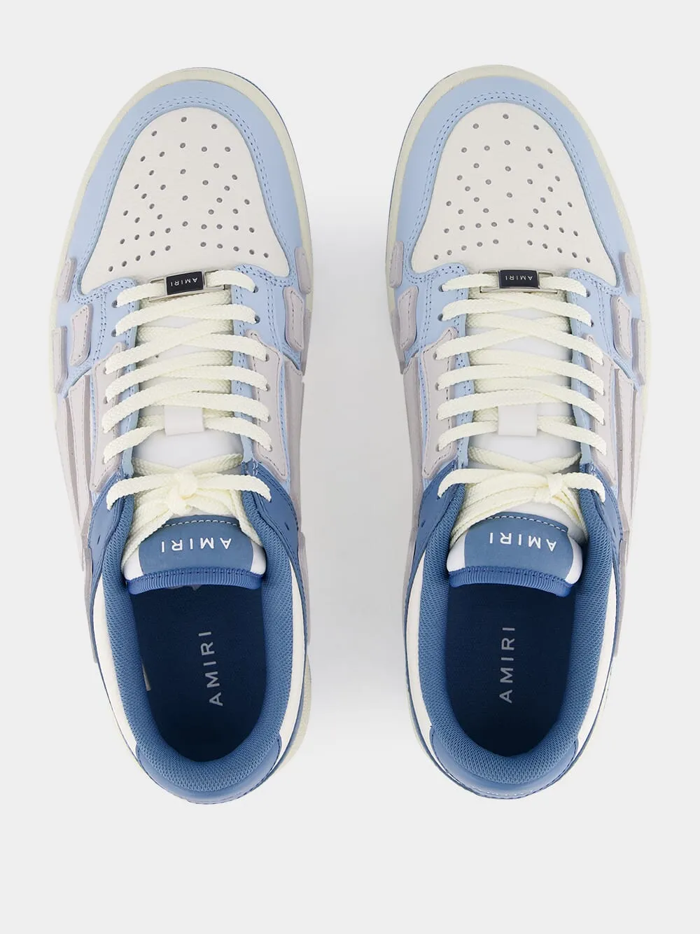 Blue Leather Skel Low Sneakers