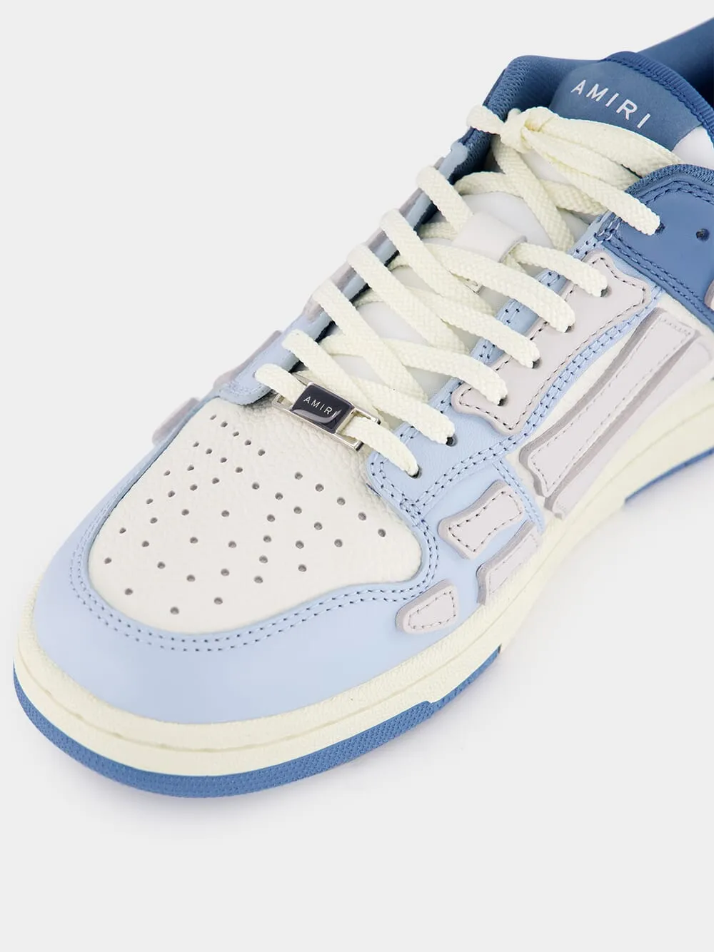 Blue Leather Skel Low Sneakers