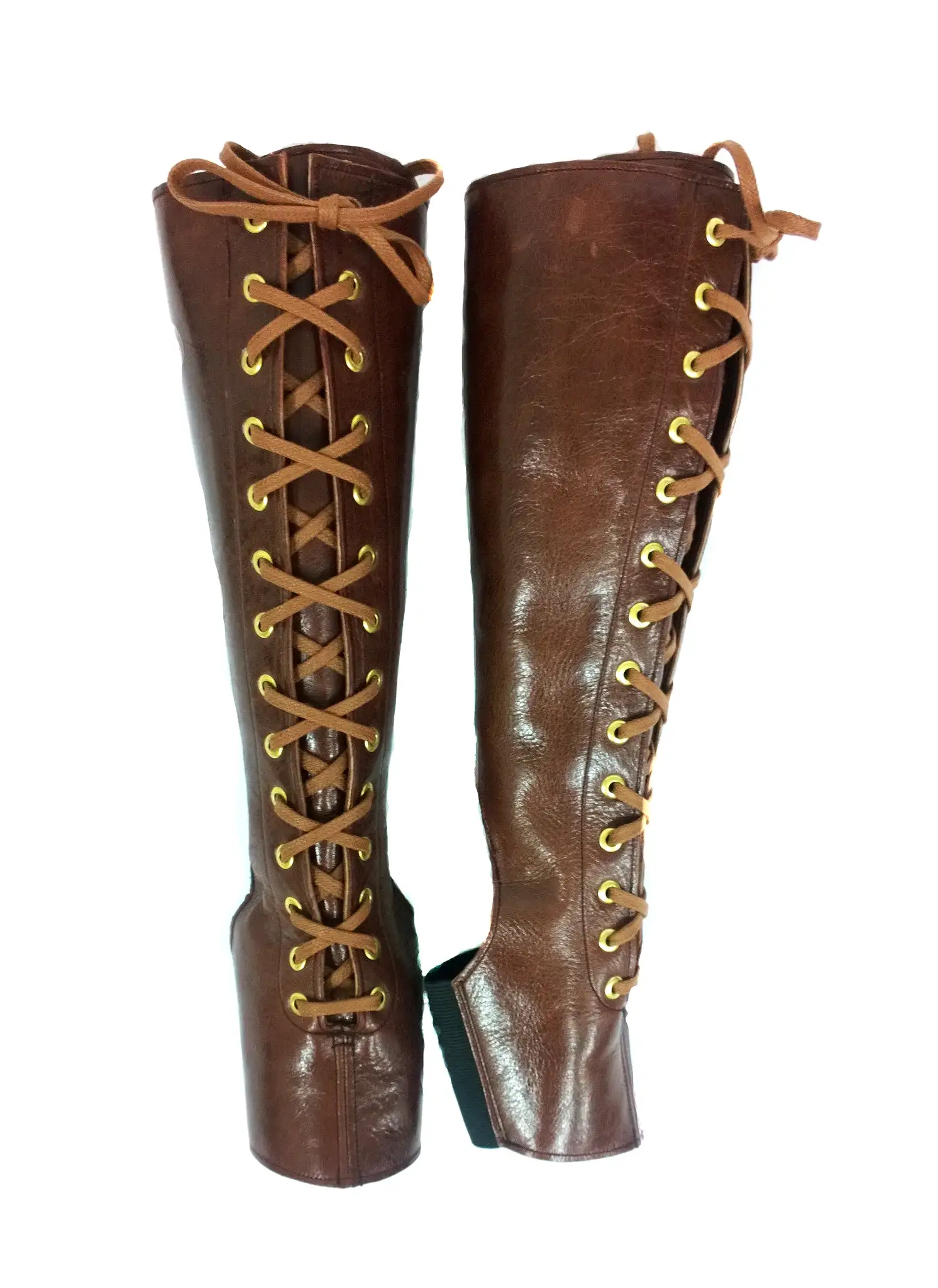 Brown Aerial boots w/ FRONT Lacing