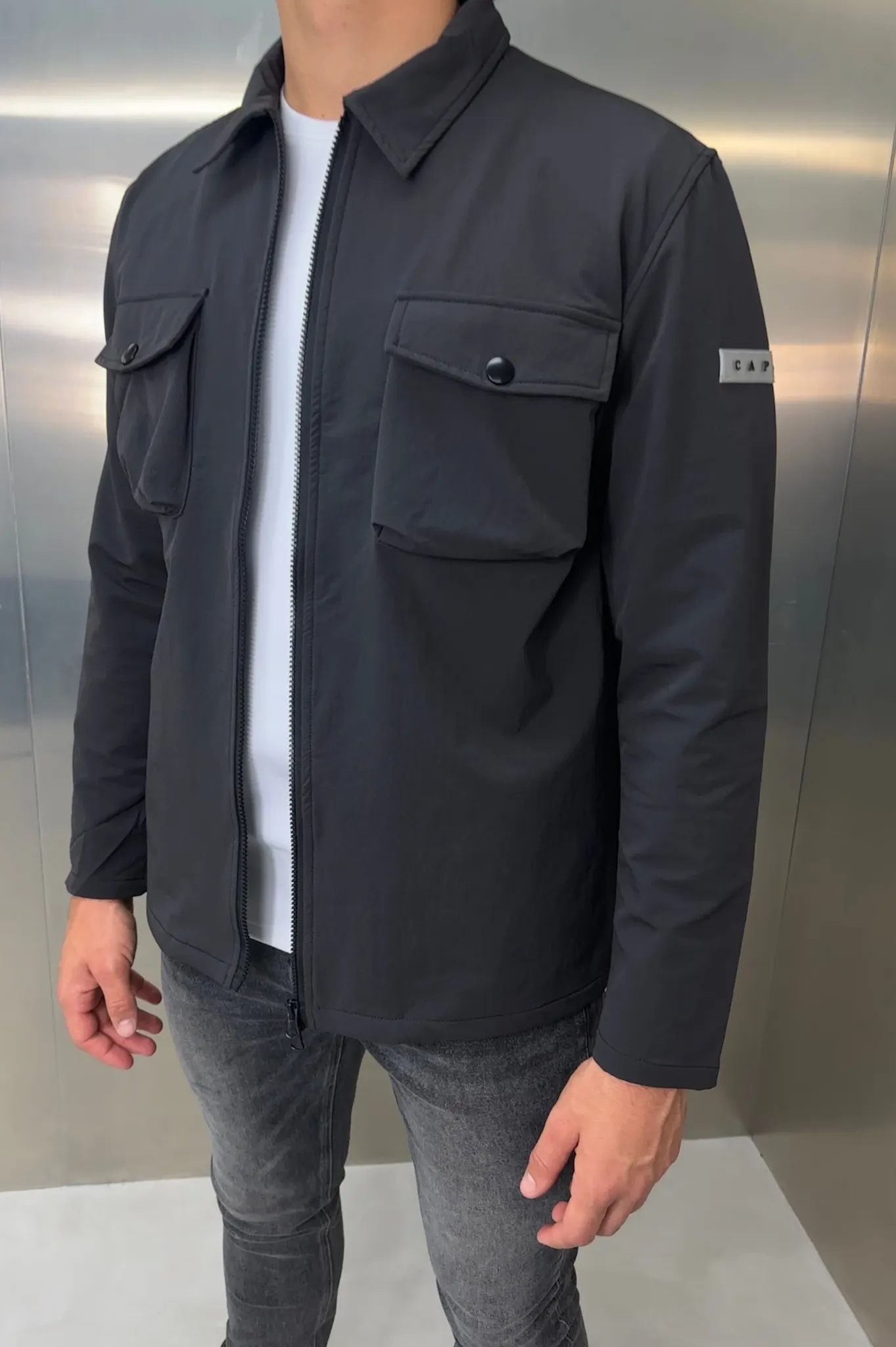 Capo BUTTON Jacket - Charcoal