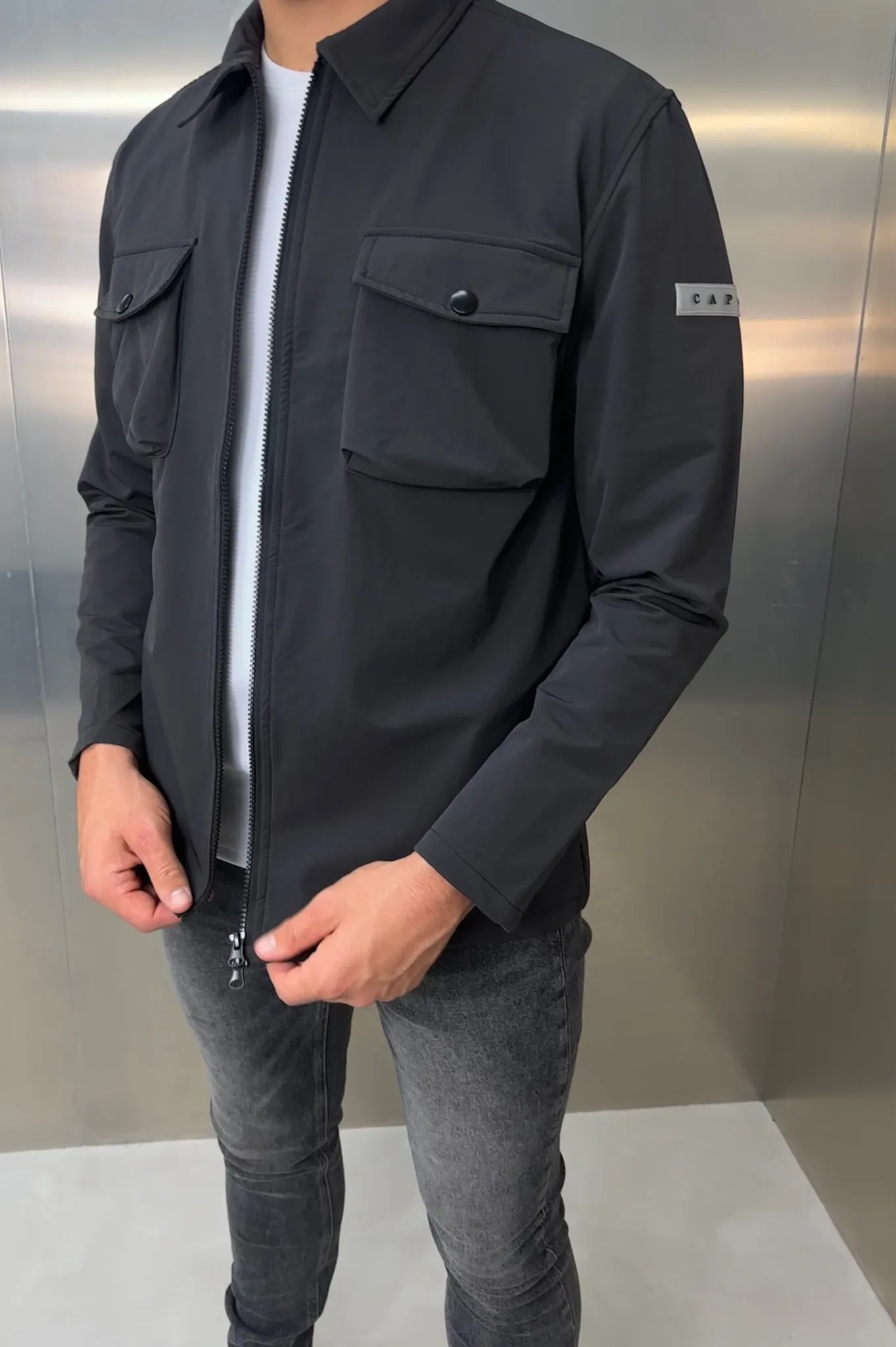 Capo BUTTON Jacket - Charcoal