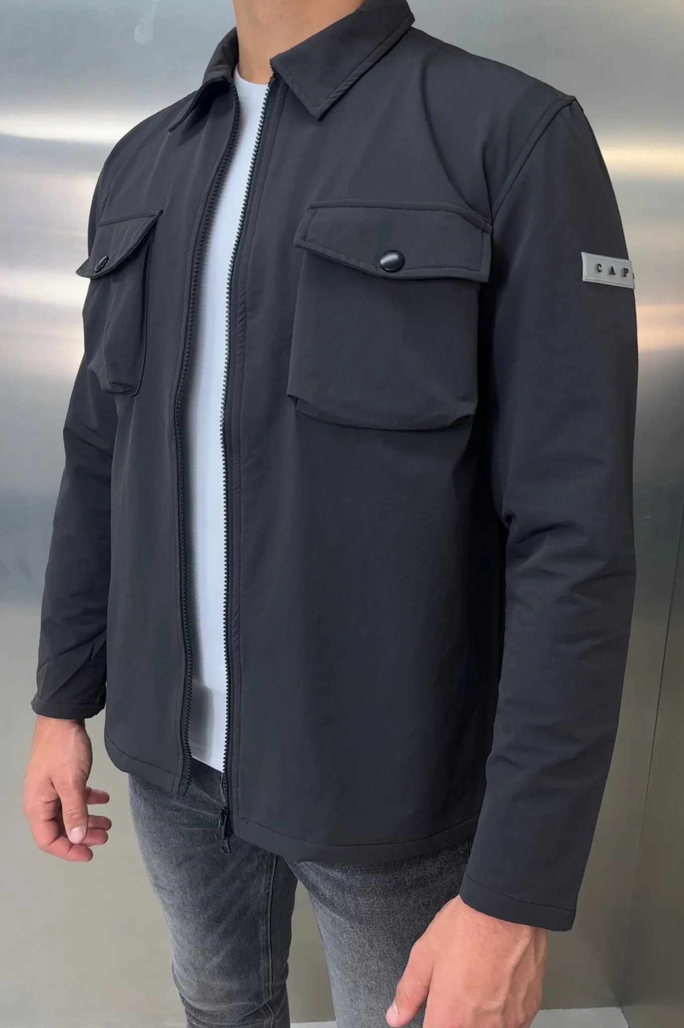 Capo BUTTON Jacket - Charcoal