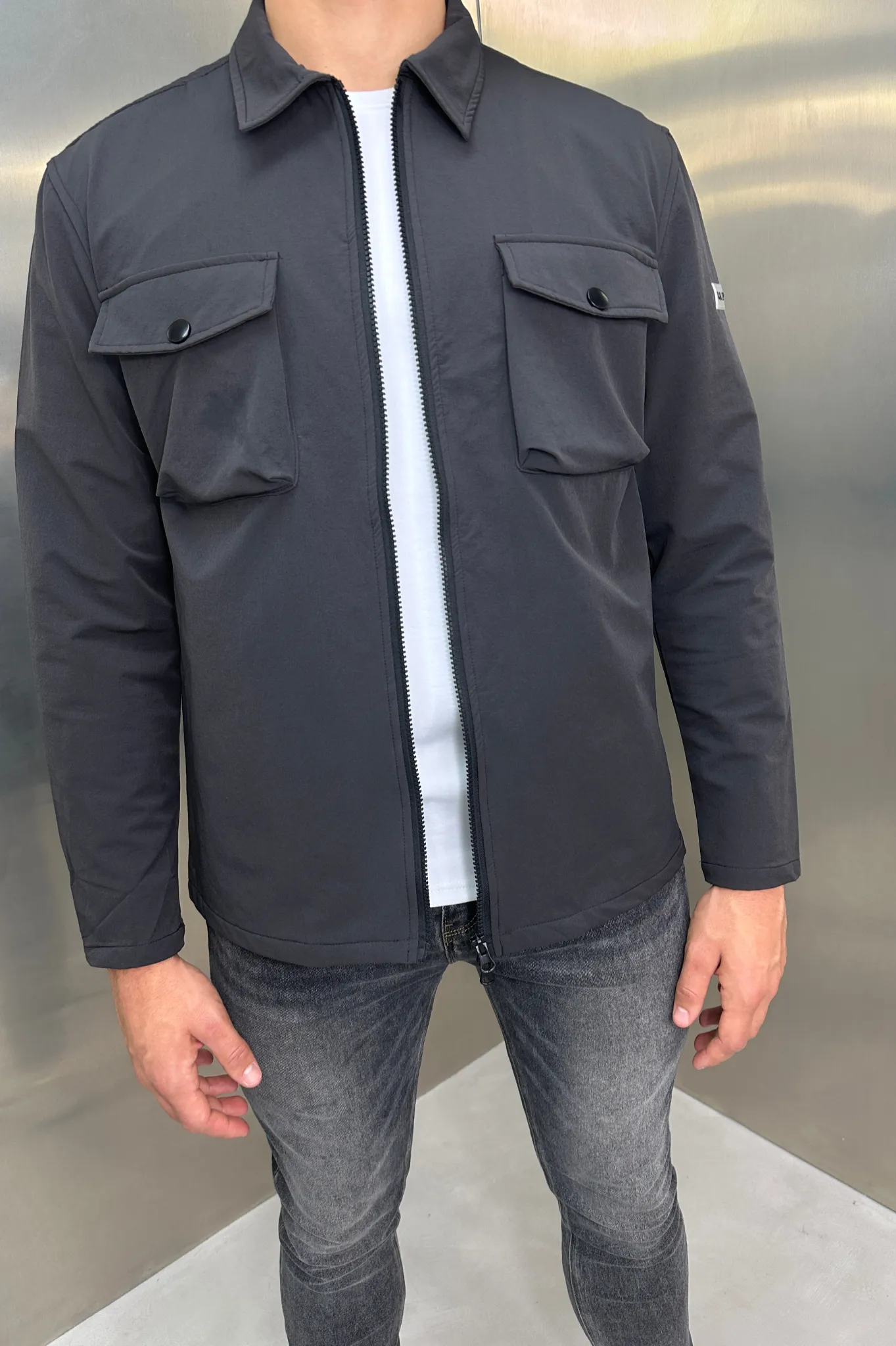 Capo BUTTON Jacket - Charcoal