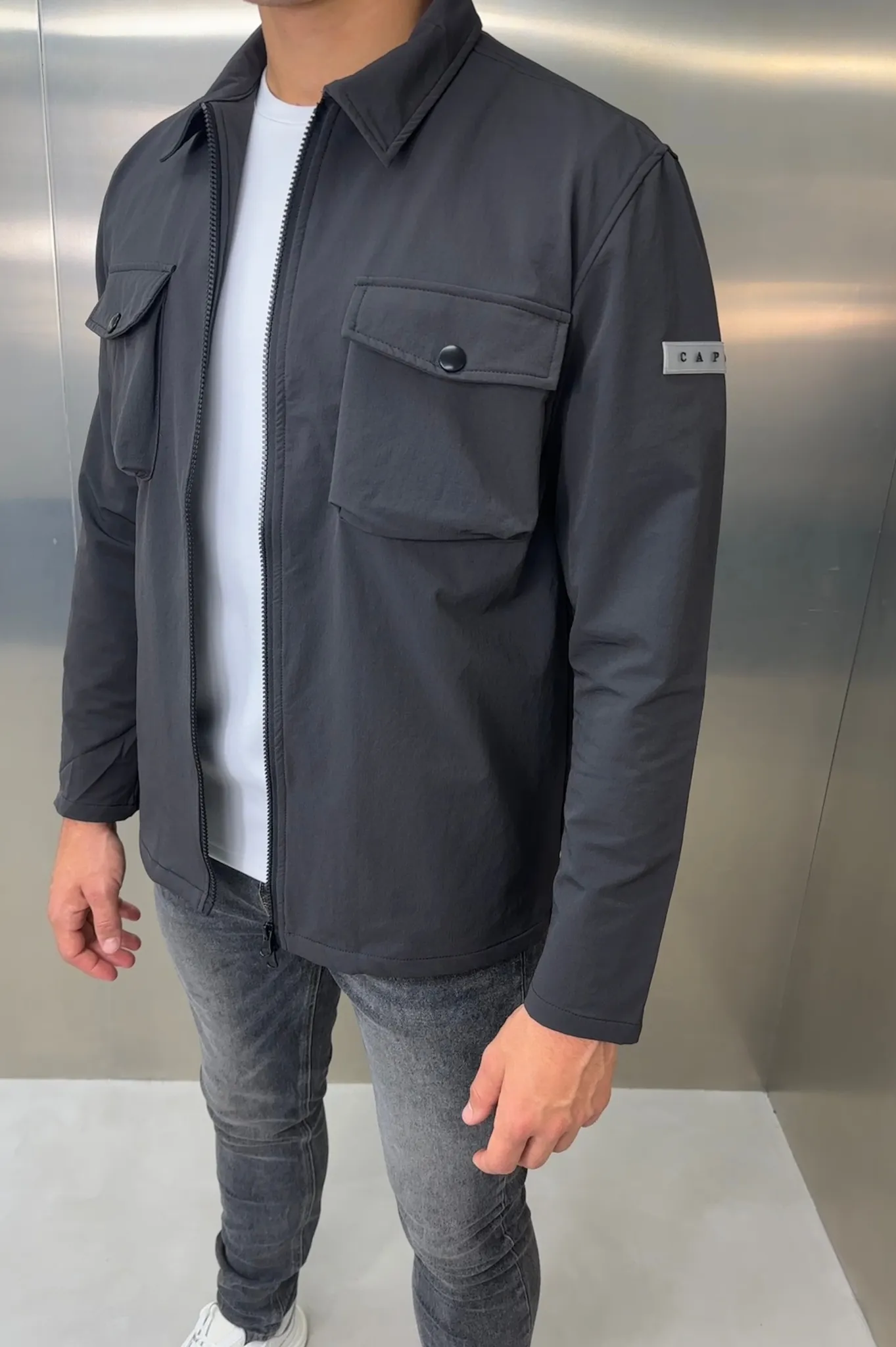 Capo BUTTON Jacket - Charcoal