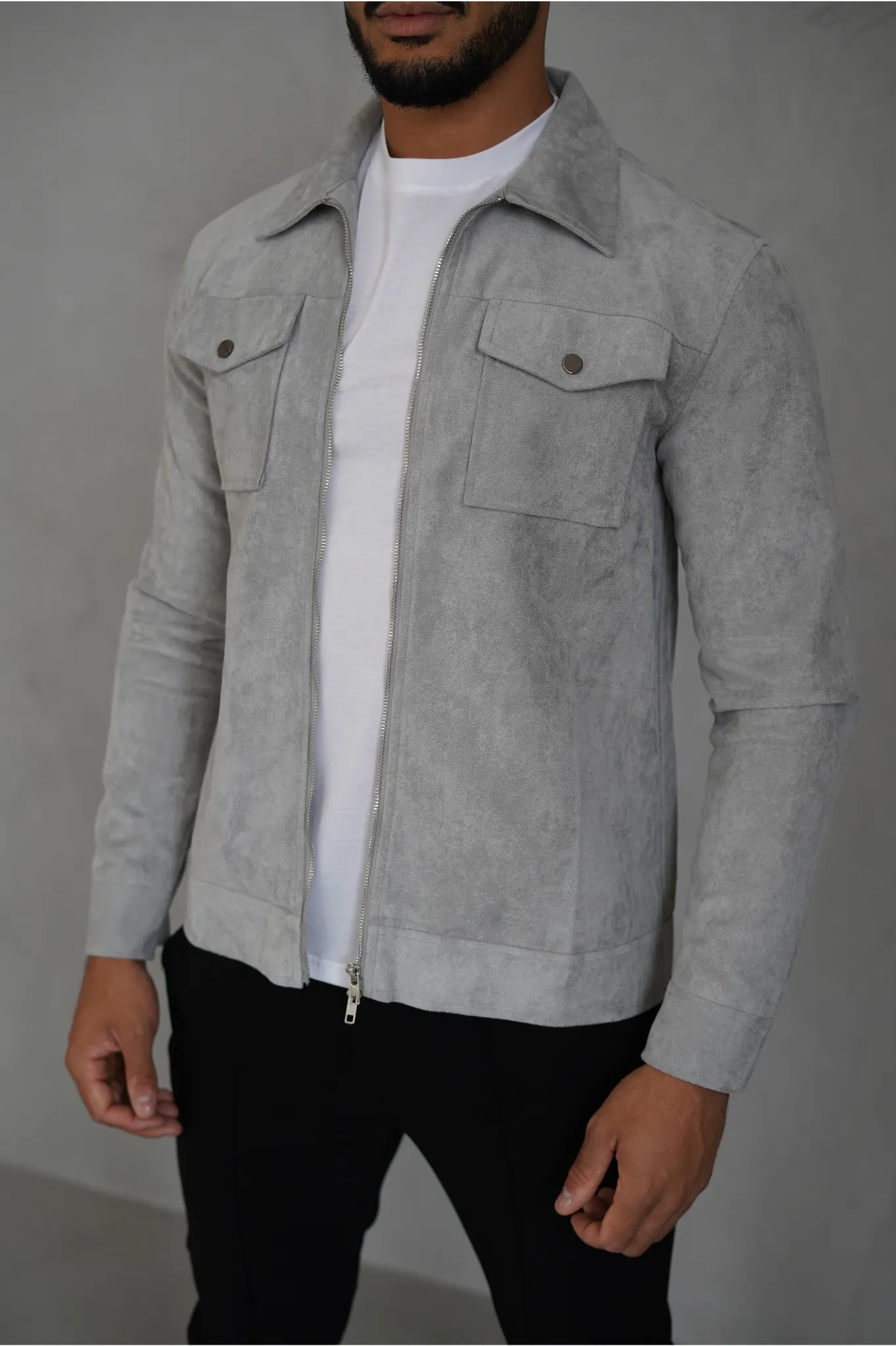 Capo SUEDE Jacket - Grey