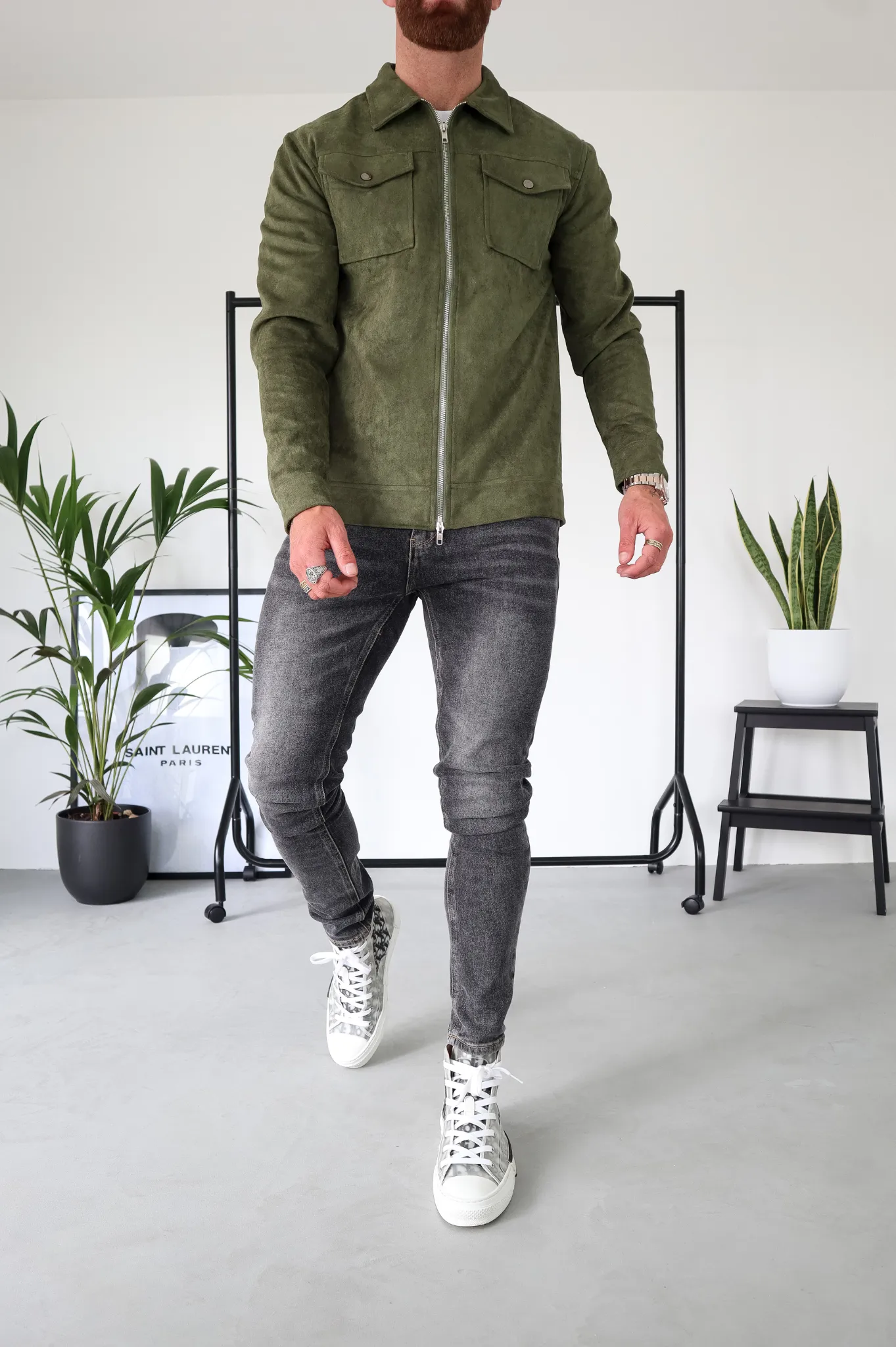 Capo SUEDE Jacket - Olive