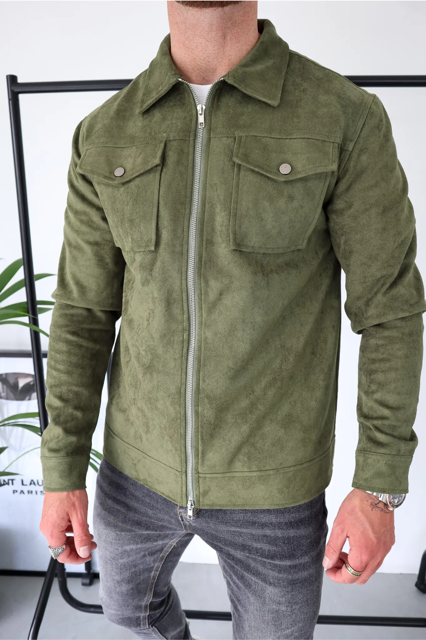 Capo SUEDE Jacket - Olive