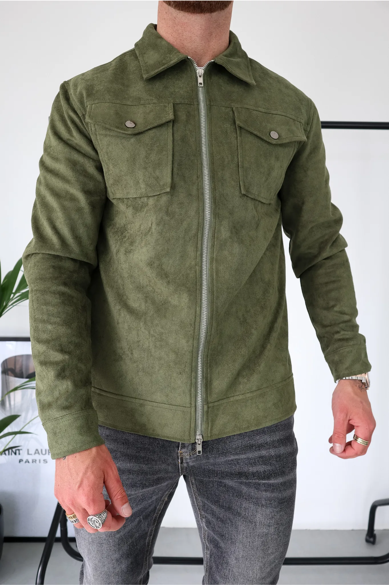 Capo SUEDE Jacket - Olive