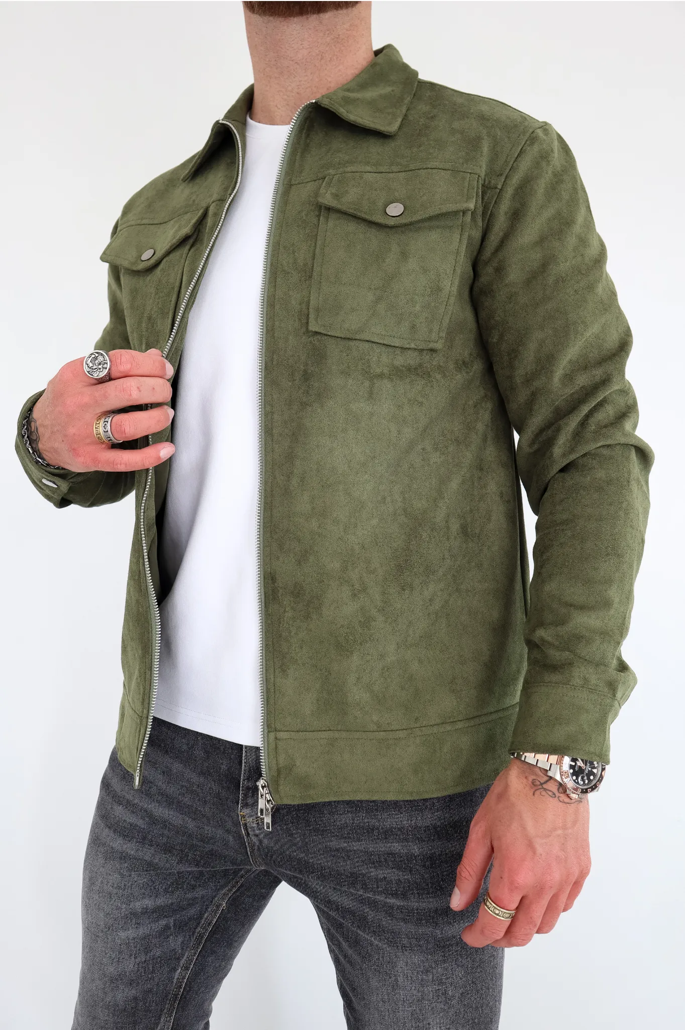 Capo SUEDE Jacket - Olive