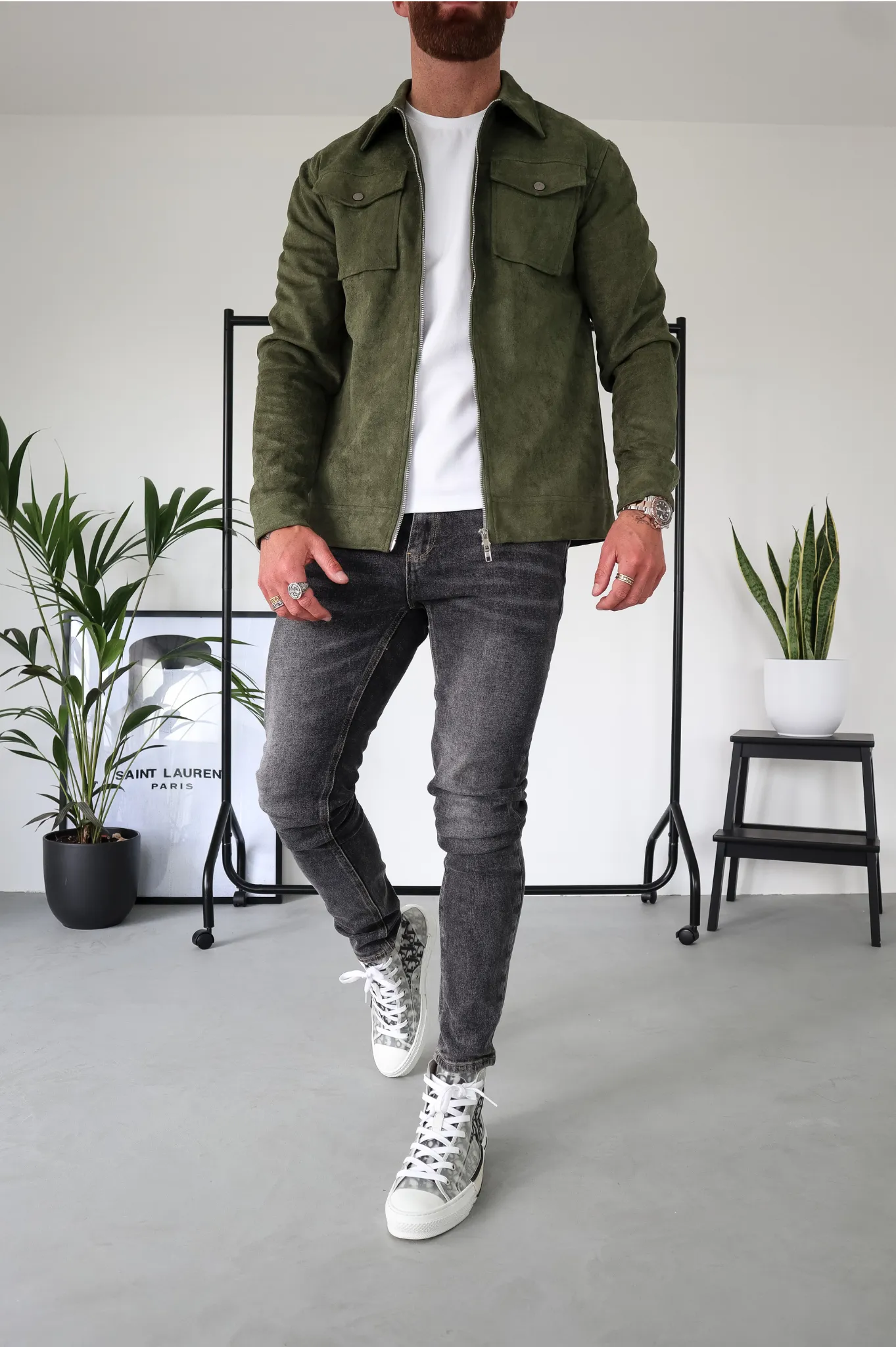 Capo SUEDE Jacket - Olive