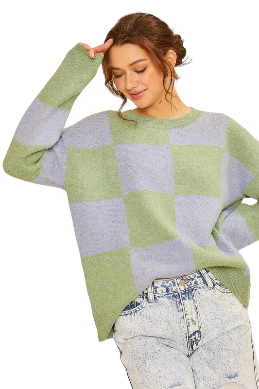 CHECKERBOARD SWEATER