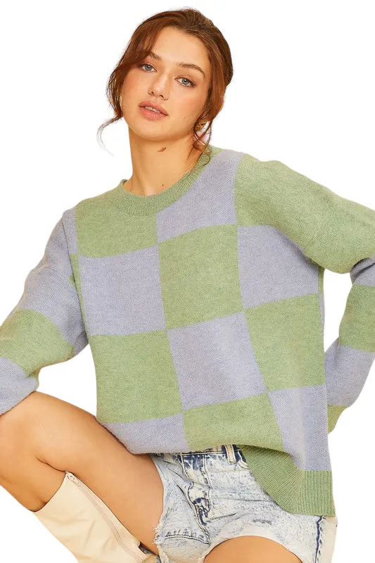 CHECKERBOARD SWEATER