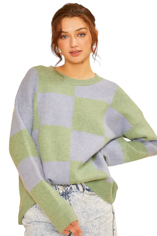 CHECKERBOARD SWEATER