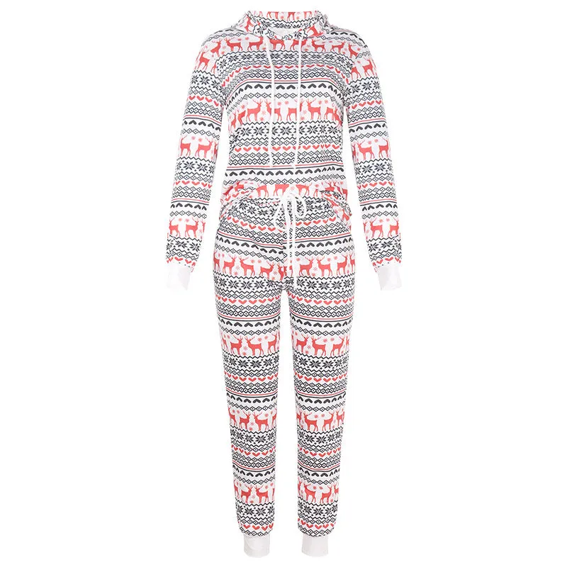 Christmas Pajamas! Reindeer Hoodie Set