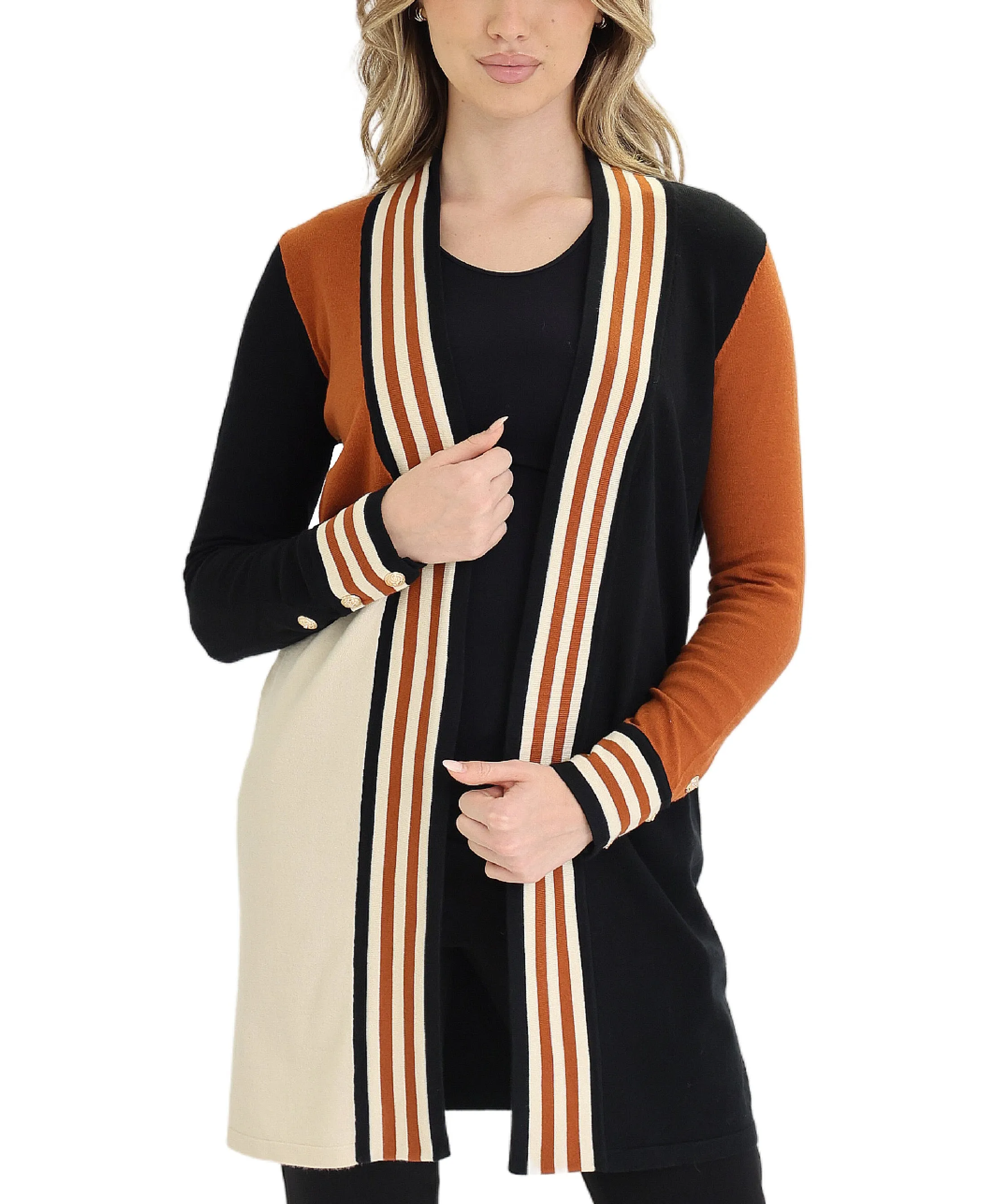 Colorblock Cardigan Sweater