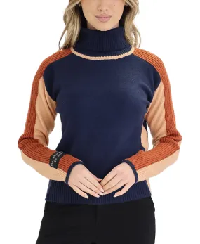 Colorblock Turtleneck Sweater