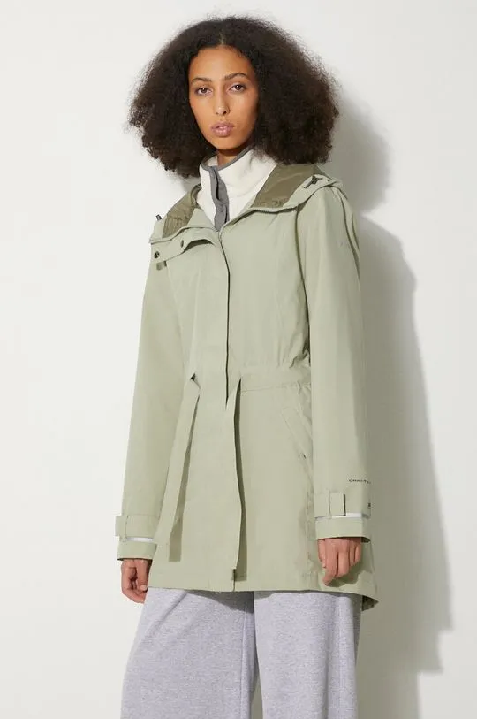 Columbia parka women's green color