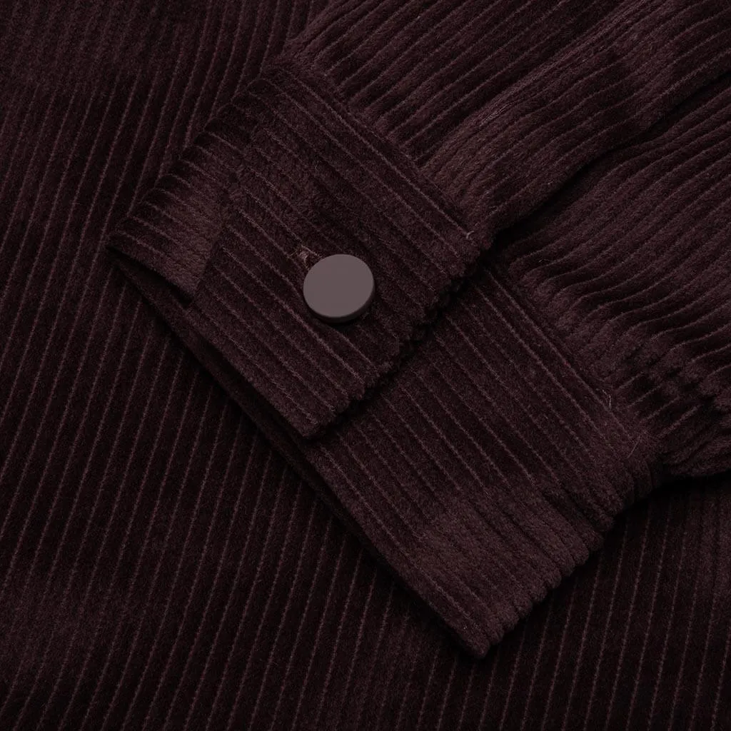 Corduroy Shirt Jacket - Plum