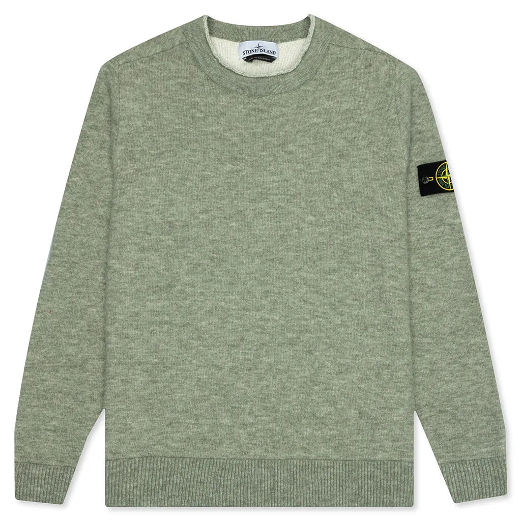 Crewneck Knit Sweater - Sage Green