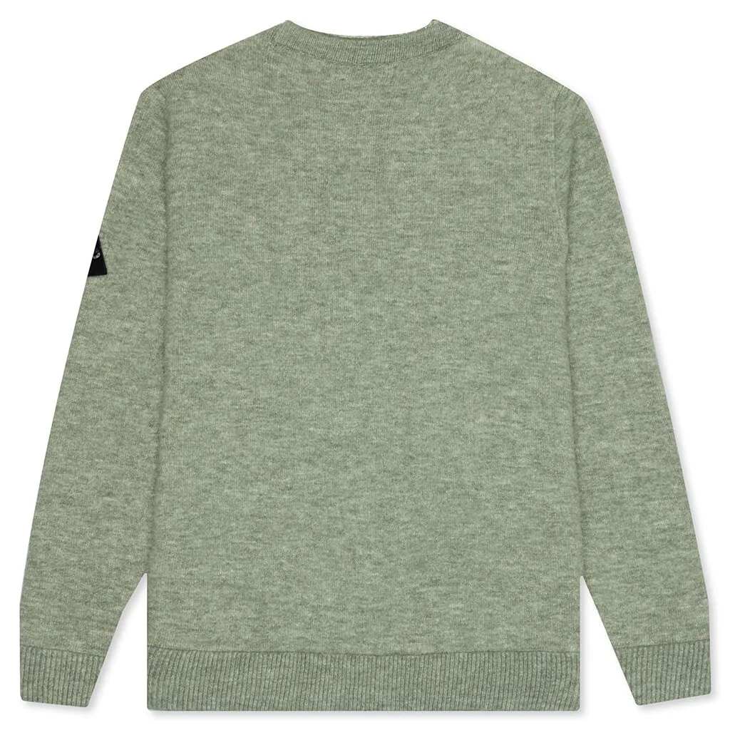 Crewneck Knit Sweater - Sage Green