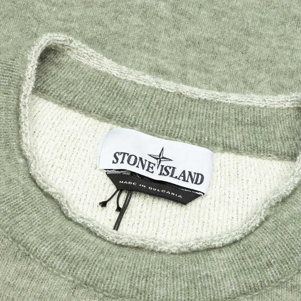 Crewneck Knit Sweater - Sage Green