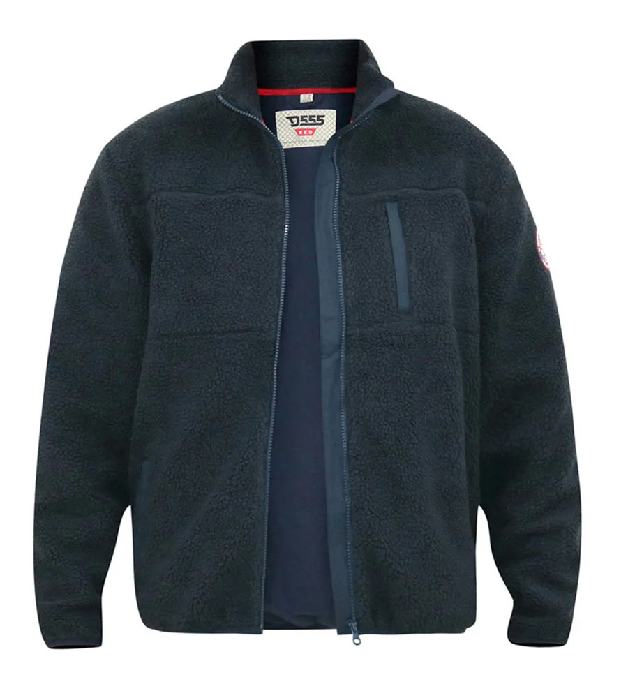 D555 Big Mens Sherpa Fleece Jacket With Micro Fleece Lining (SMITH)