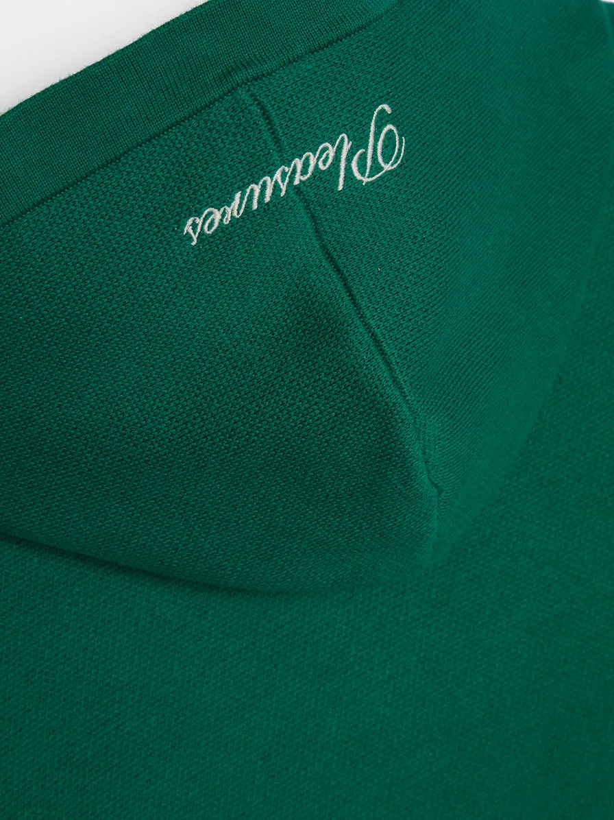 Delivered Jacquard Knit Hoodie, Emerald