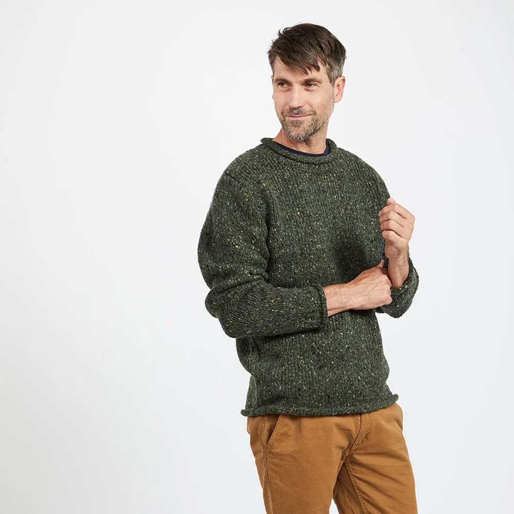 Donegal Tweed Roll Neck Sweater