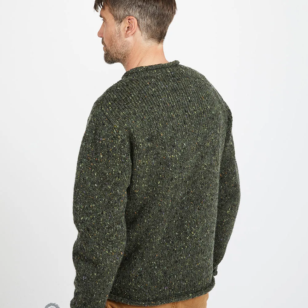 Donegal Tweed Roll Neck Sweater