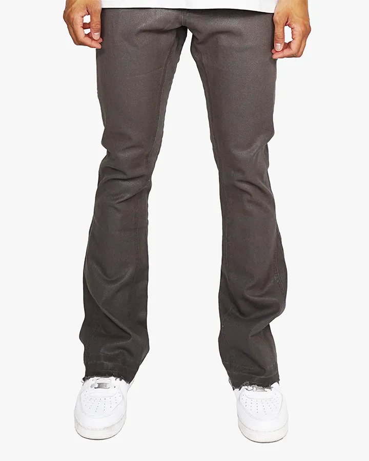 EPTM MACKY FLARE WAX PANTS-GREY