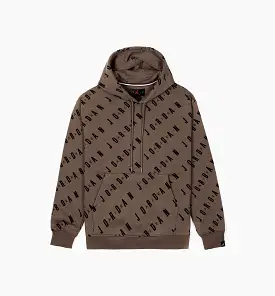 Essentials AOP Fleece Pullover Mens Hoodie - Brown