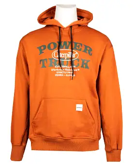 Felpa Uomo Cat Power Truck Hoodie Orange