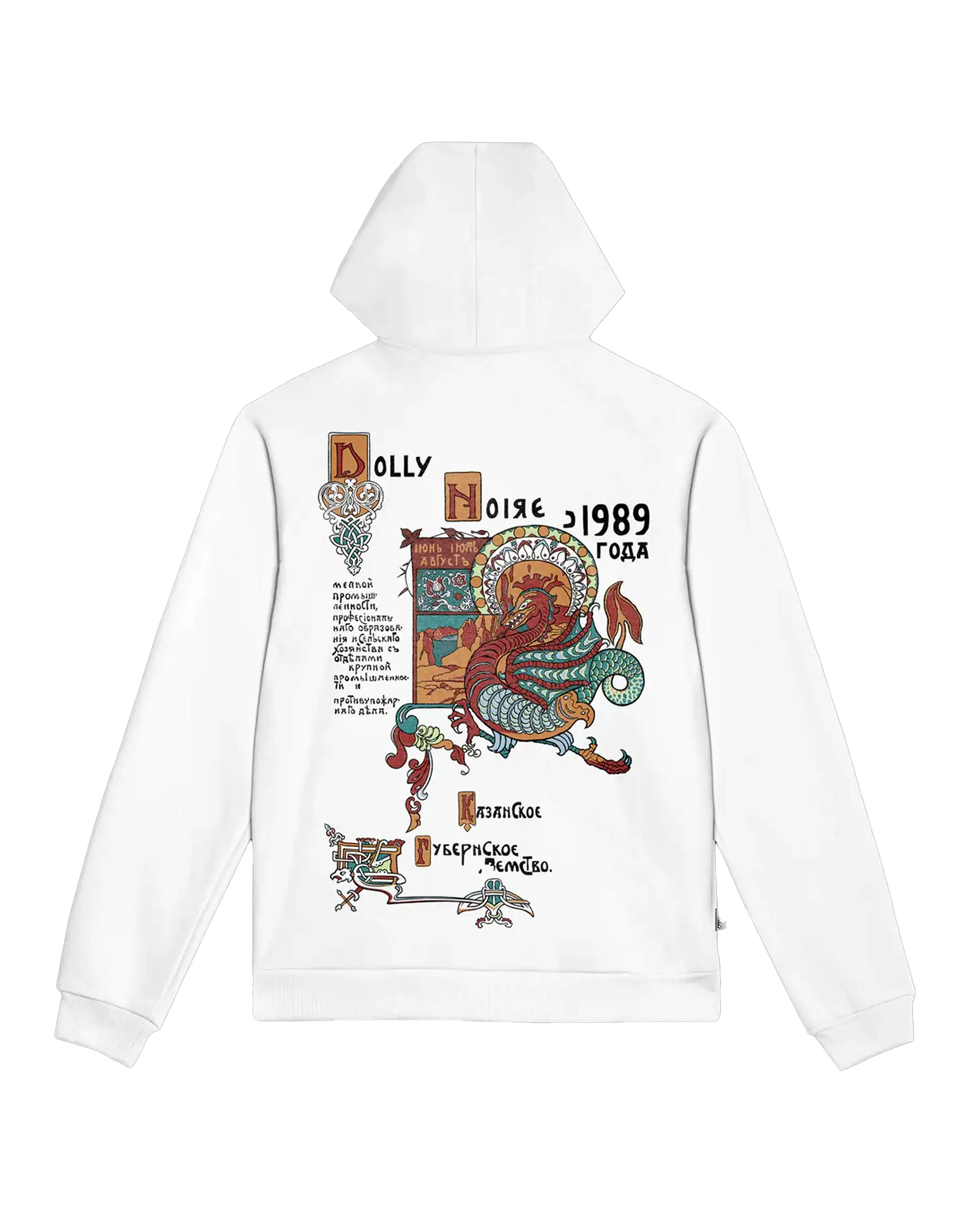 Felpa Uomo Dolly Noire Ancient Dragon Hoodie White