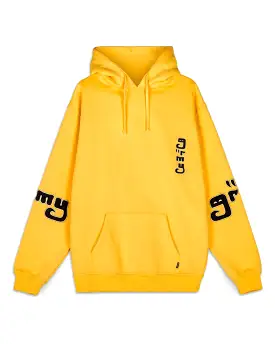 Felpa Uomo Grimey Lust Mantra Hoodie Yellow