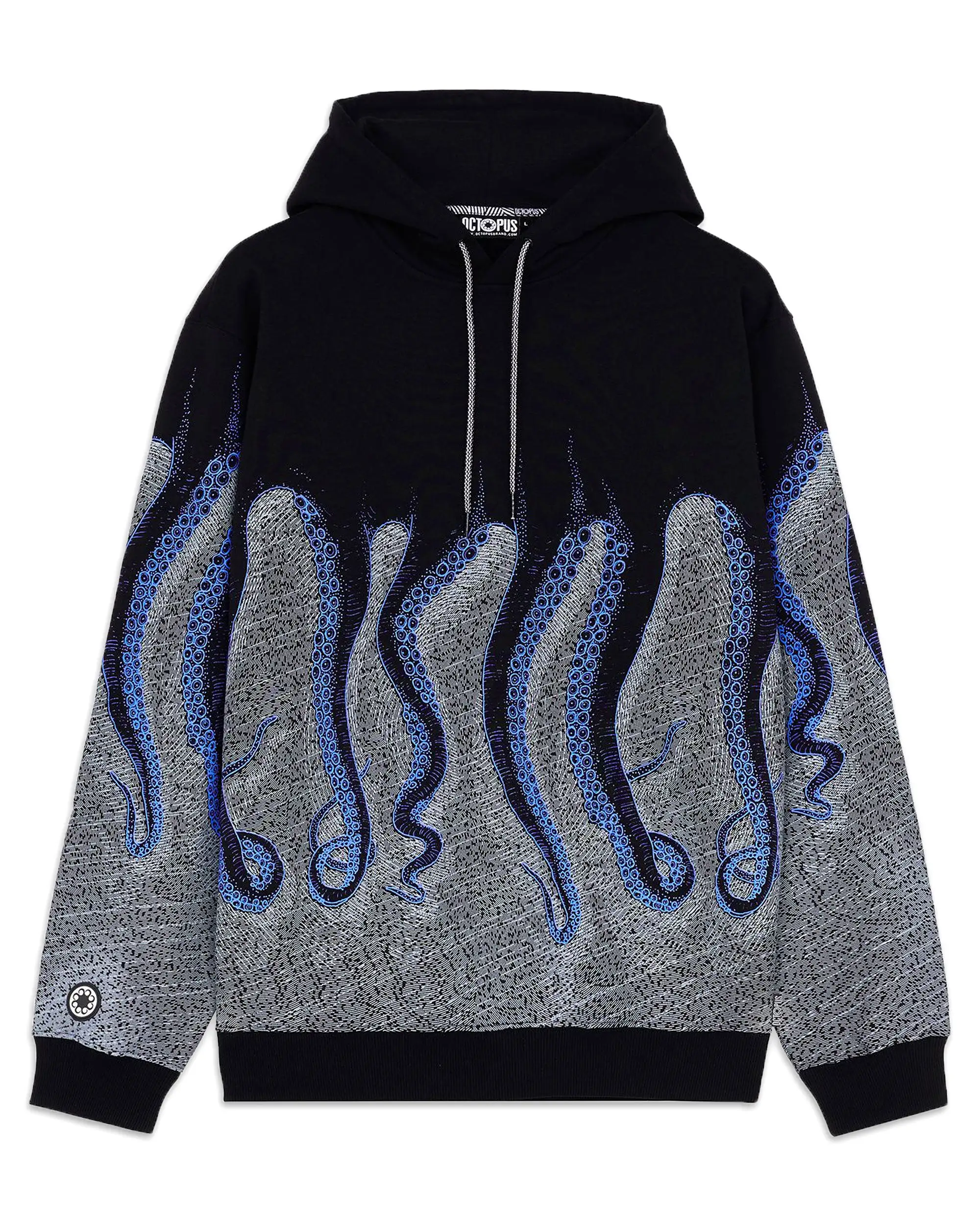 Felpa Uomo Octopus Everywhere Octopus Hoodie Nero